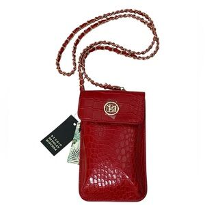 Badgley Mischka Faux Croc Crossbody Phone Case